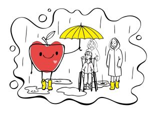 Príbehy Jablka s Věľkým SRDCOM ❤️ 🍎Empatia 🍎Inklúzia 🍎Pomoc druhým 🍎Zdravie #bigheartapple #pomocdetom #nadaciaadeli...